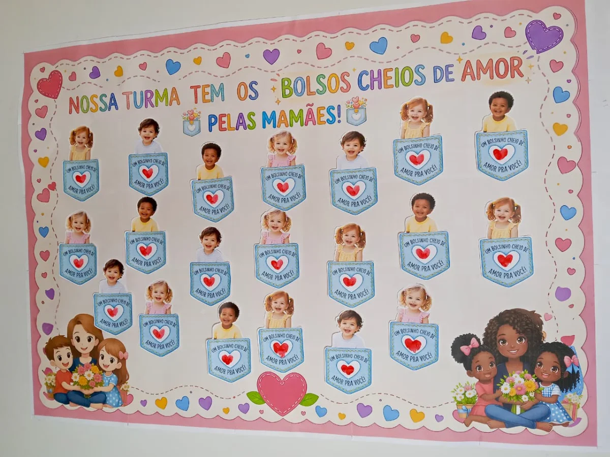 Painel Dia das Mães: NOSSA TURMA TEM OS BOLSOS CHEIOS DE AMOR! ❤️ — capa do material