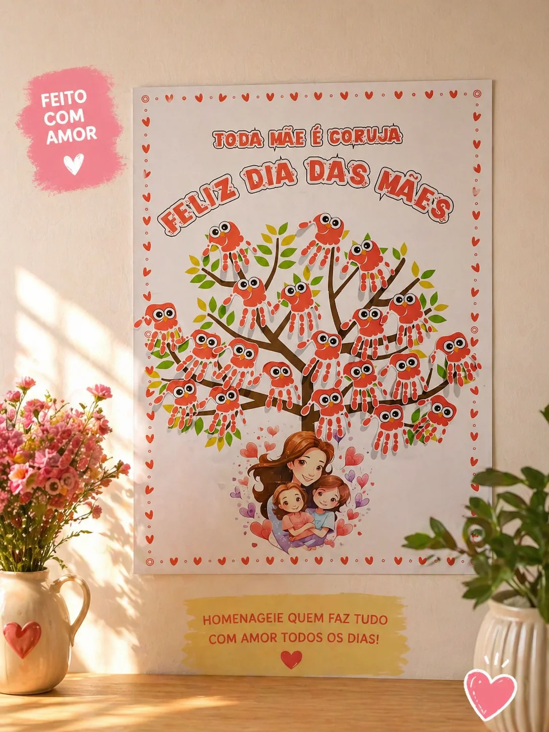Painel dia das mães — capa do material