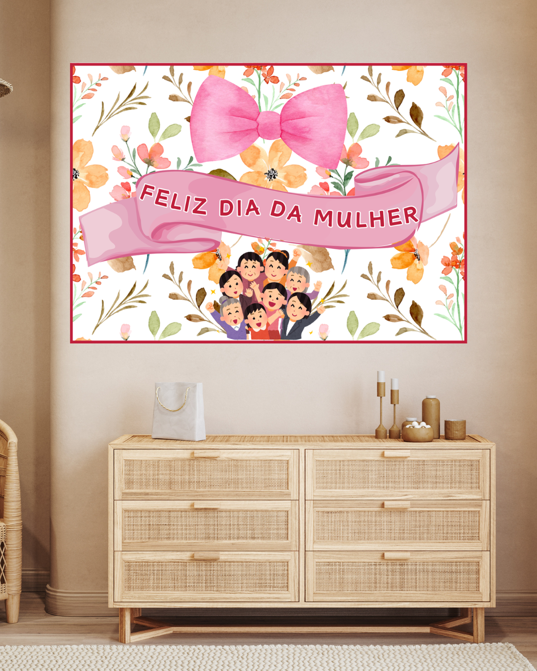 Painel dia das mulheres (retangular) – PDF para Imprimir — Datas comemorativas para Educação Infantil: Celebre o Dia das…