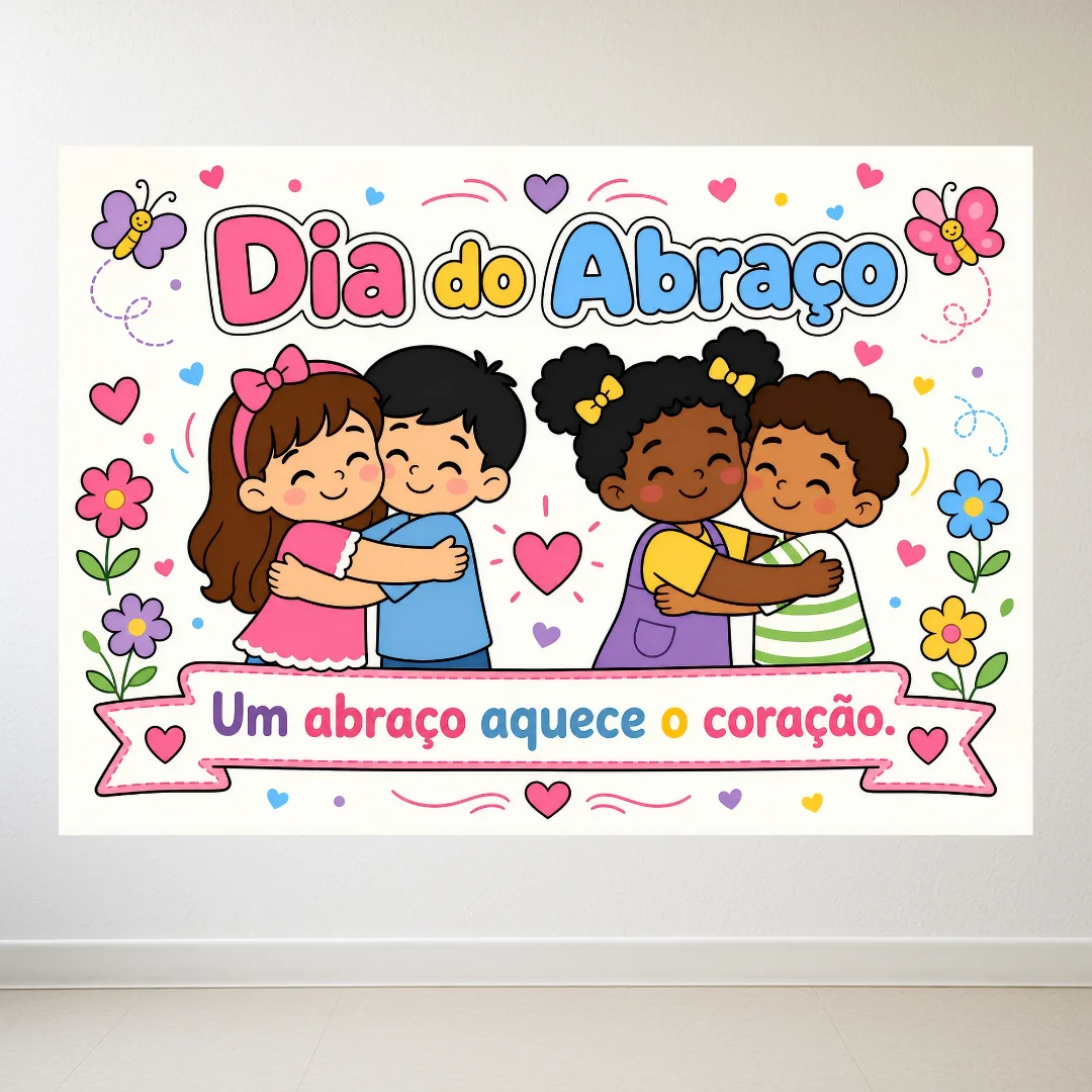 Painel Dia do Abraço (2 Tamanhos) – PDF para Imprimir — amostra 2: Sobre o Painel Dia do Abraço (2 Tamanhos) Painel Dia do Abraço (2 Tamanhos) – PDF para Imprimir — amostra 2: Sobre o Painel Dia do Abraço (2 Tamanhos)