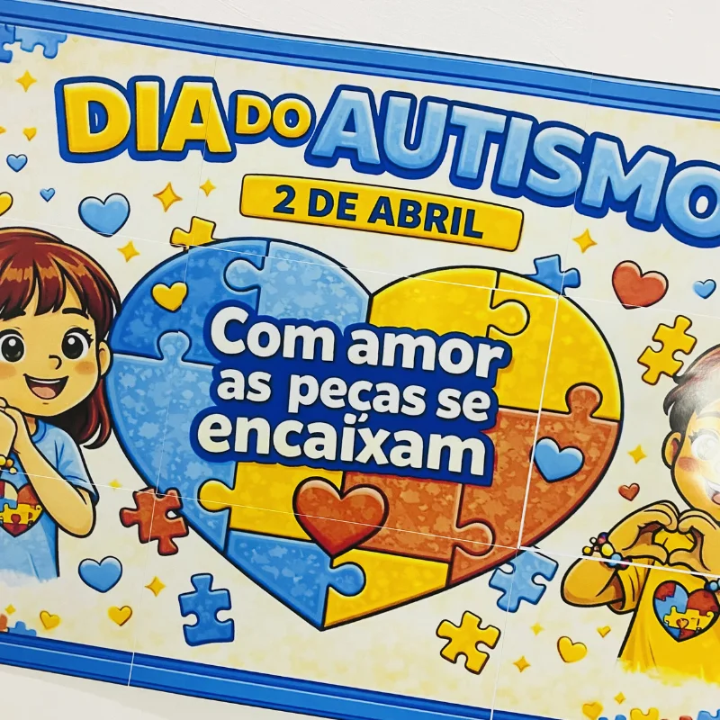 Painel Dia do Autismo — amostra 3: Um painel lindo, colorido e cheio de significado para trabalhar inclusão, respeito e…