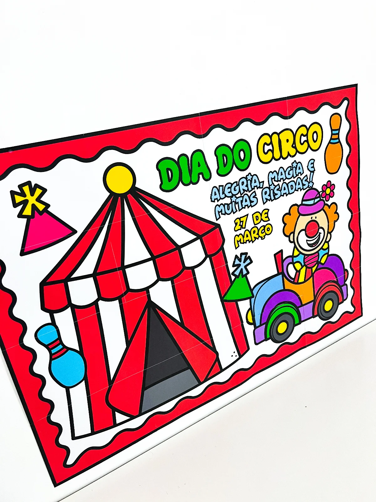 Painel Dia do Circo decoração sala de aula educação infantil PDF para imprimir — amostra 2: Recurso pedagógico ideal para…