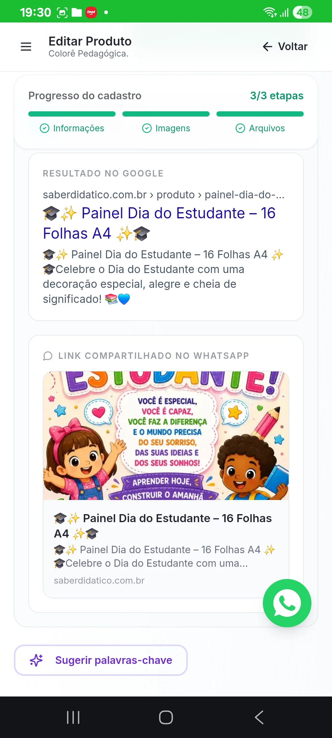 🎓✨ Painel Dia do Estudante – 16 Folhas A4 ✨🎓 — amostra 2: 🎓✨ Painel Dia do Estudante – 16 Folhas A4 ✨🎓Celebre o Dia do…