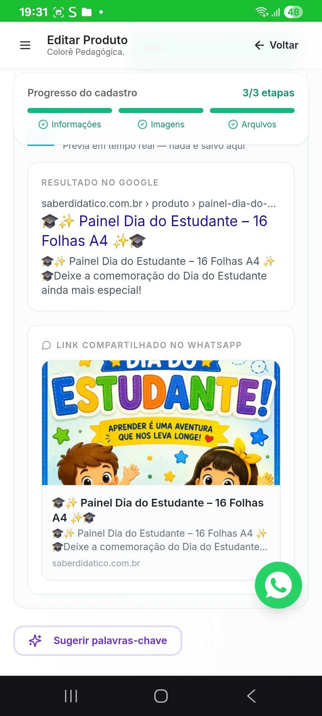 🎓✨ Painel Dia do Estudante – 16 Folhas A4 ✨🎓 — amostra 2: 🎓✨ Painel Dia do Estudante – 16 Folhas A4 ✨🎓Deixe a…