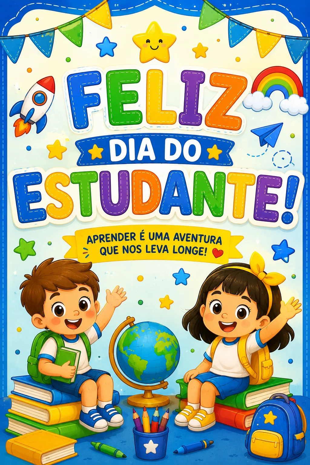 🎓✨ Painel Dia do Estudante – 16 Folhas A4 ✨🎓 — Alfabetização para Educação Infantil: 🎓✨ Painel Dia do Estudante – 16…