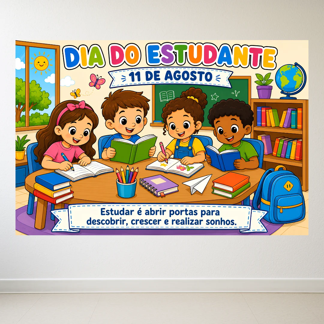 Painel Dia do Estudante – Decoração Escolar — amostra 2: Transforme a sua sala de aula em um espaço ainda mais acolhedor e…