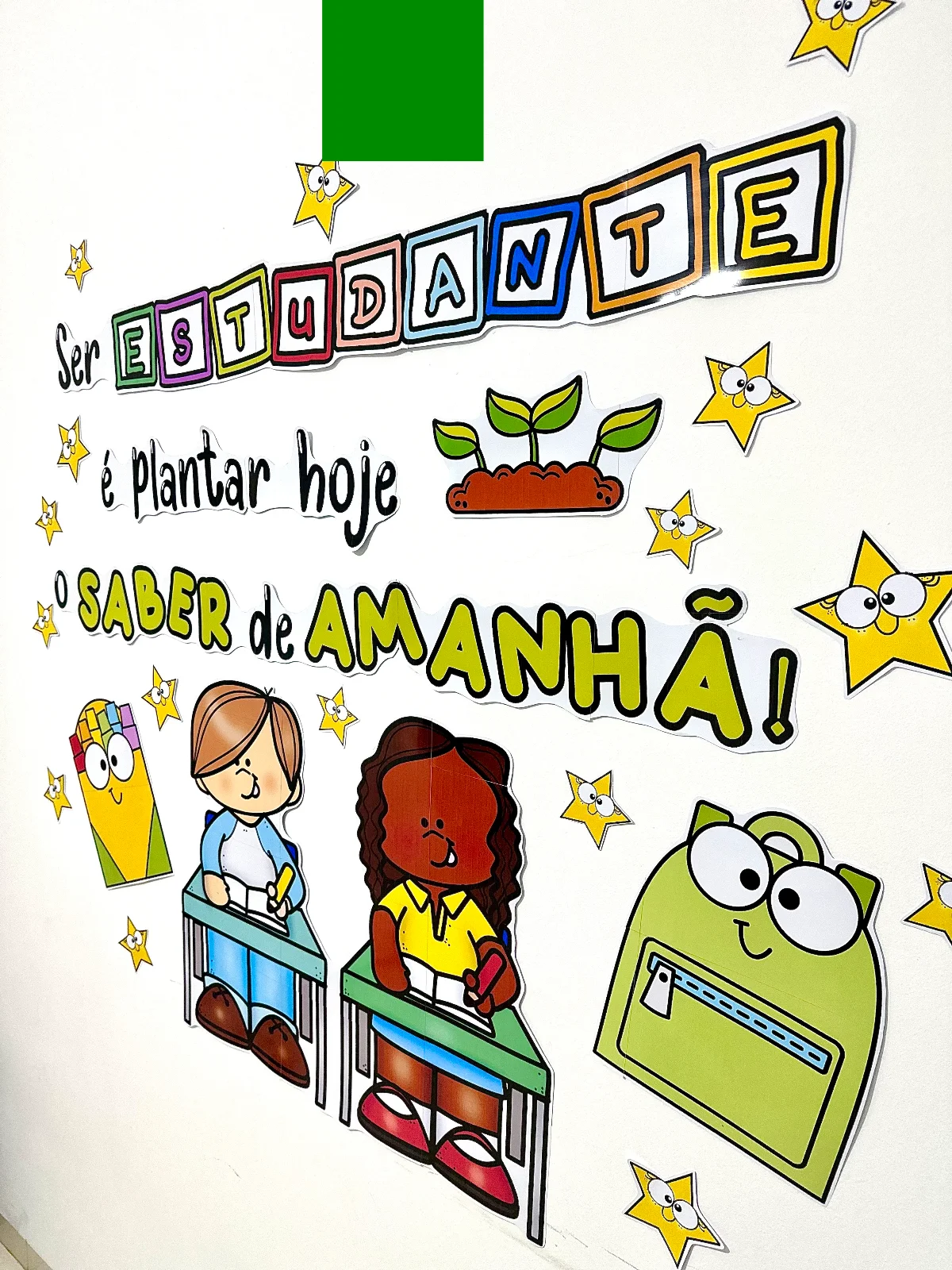 Painel Dia do Estudante – PDF para Imprimir — amostra 3: Painel decorativo tema Dia do Estudante para ser utilizado em…