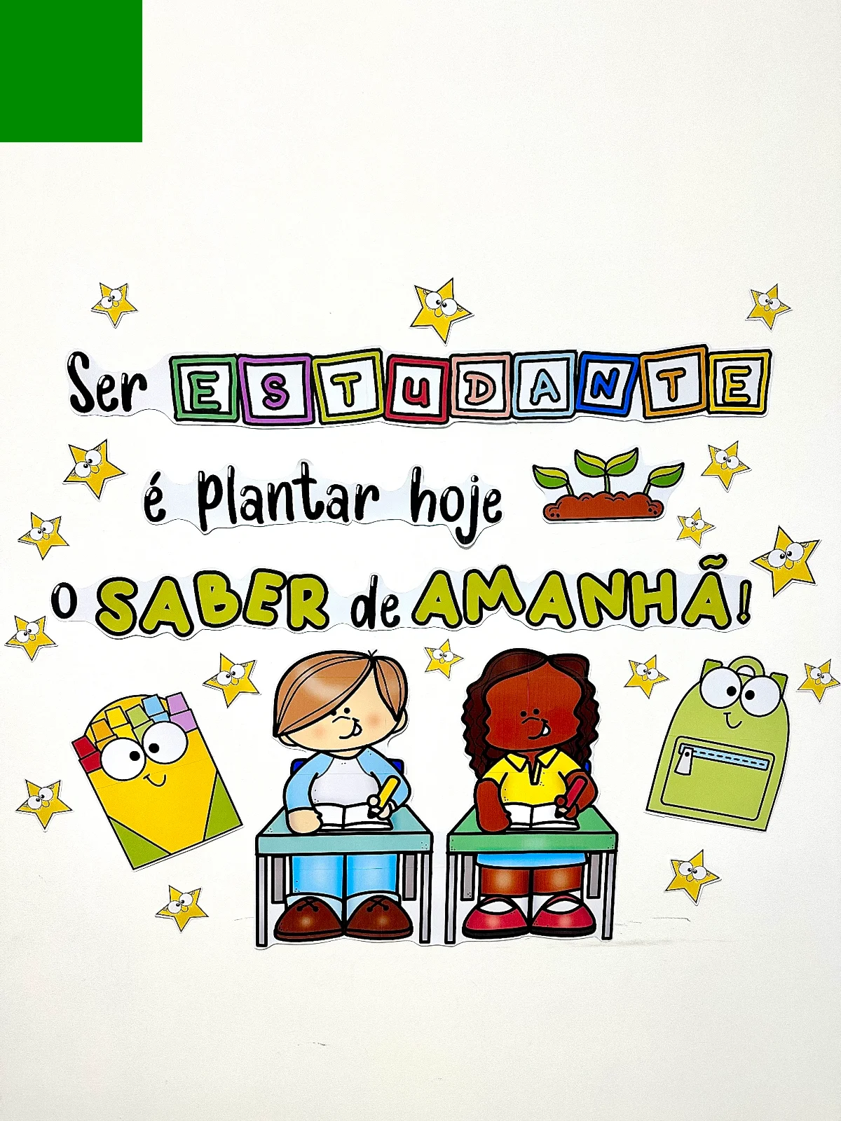 Painel Dia do Estudante – PDF para Imprimir — Datas comemorativas para Educação Infantil: Painel decorativo tema Dia do…