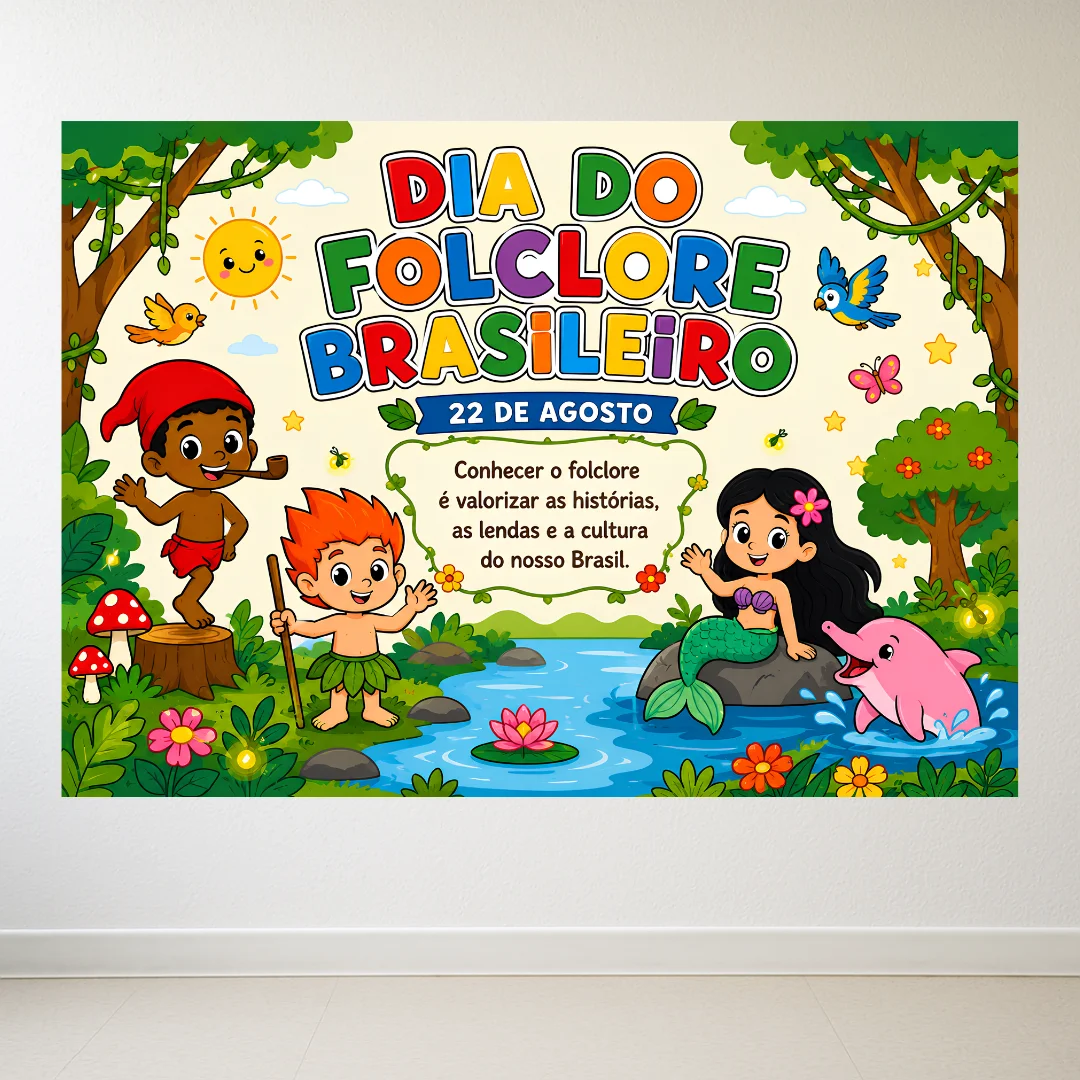 Painel Dia do Folclore Brasileiro – 2 Tamanhos — amostra 2: Celebre o Dia do Folclore Brasileiro (22 de agosto) com um… Painel Dia do Folclore Brasileiro – 2 Tamanhos — amostra 2: Celebre o Dia do Folclore Brasileiro (22 de agosto) com um…