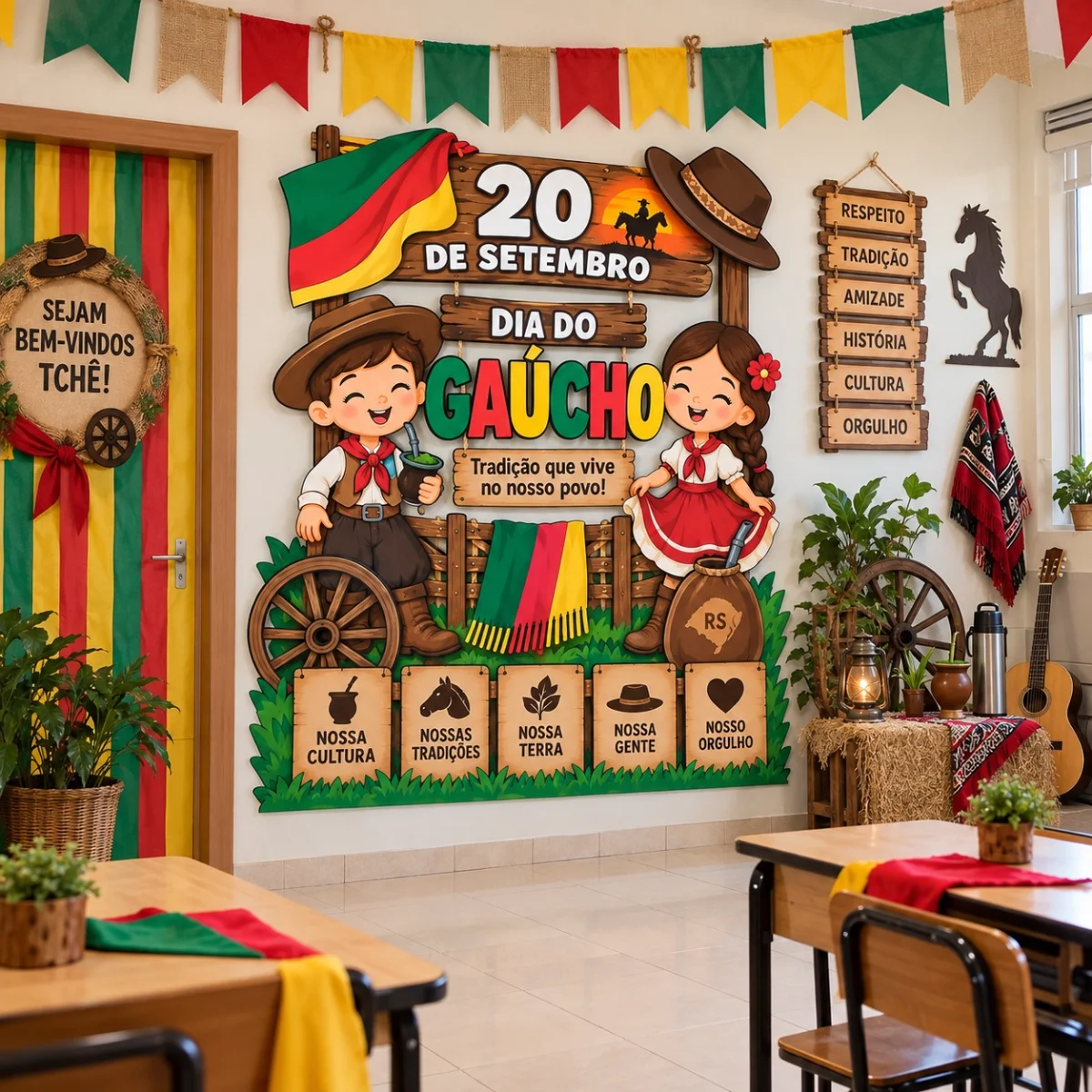 Painel dia do gaúcho educação infantil anos iniciais. — capa do material