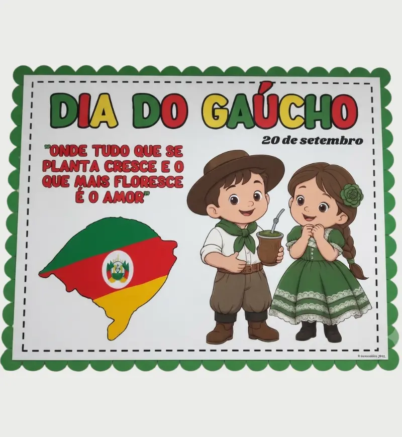 Painel Dia do Gaúcho em PDF para Imprimir – Farroupilha — Matemática para Todas as séries: Valorize a cultura gaúcha na…