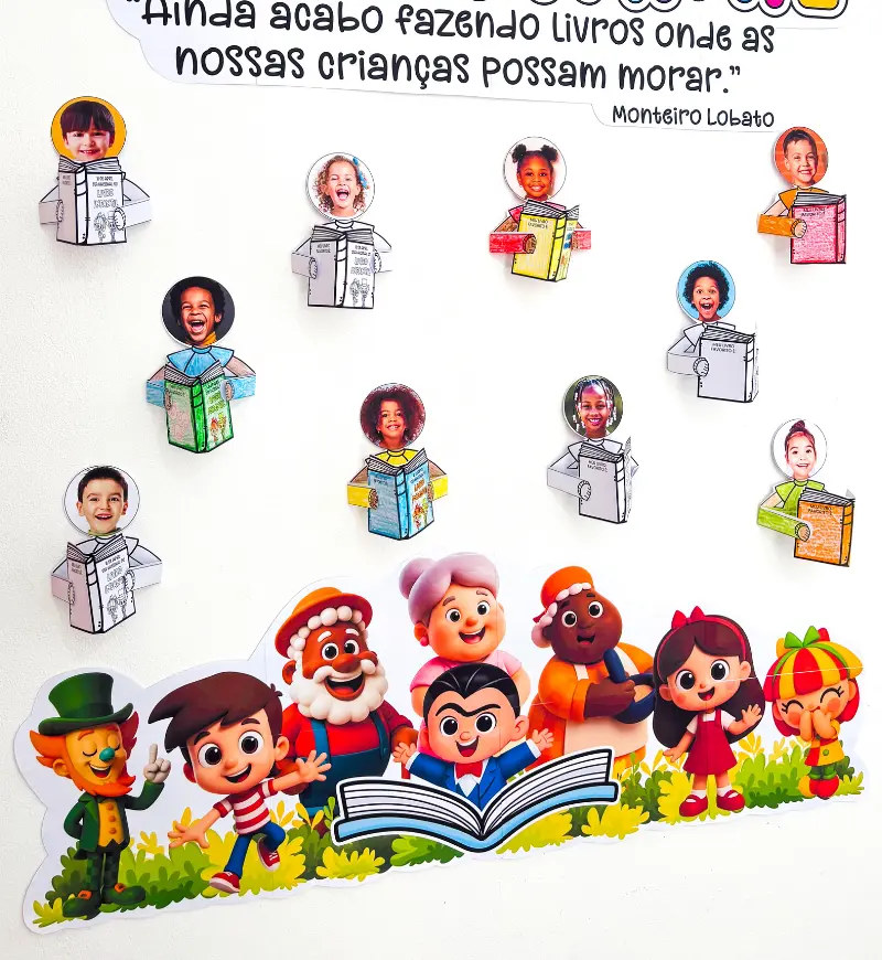 Painel Dia do Livro Infantil: atividade interativa em PDF — amostra 1: Painel interativo para o Dia Nacional do Livro…