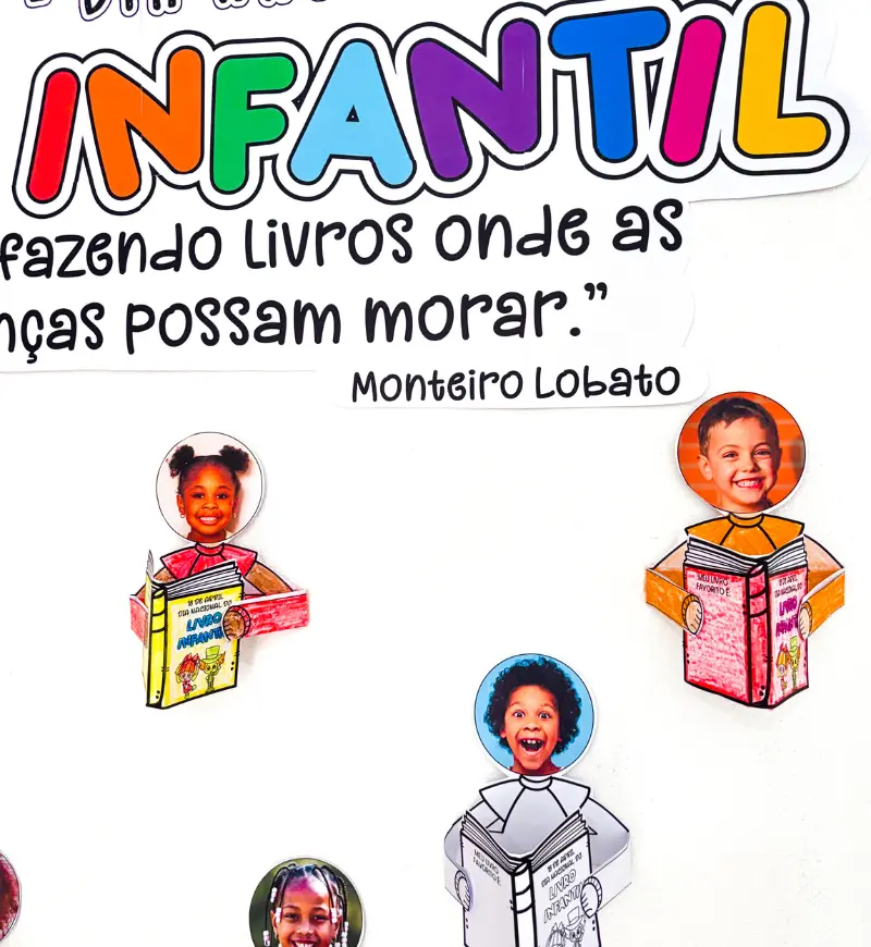Painel Dia do Livro Infantil: atividade interativa em PDF — amostra 3: Como usar o painel em sala de aula