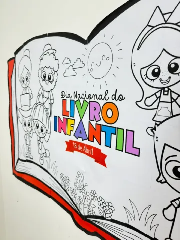 Painel Dia Do Livro Para Colorir — amostra 3: PAINEL DIA DO LIVRO PARA COLORIR R$ 8,00 O DIA NACIONAL DO LIVRO INFANTIL,…