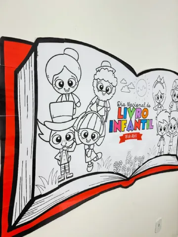 Painel Dia Do Livro Para Colorir — amostra 5: PAINEL DIA DO LIVRO PARA COLORIR R$ 8,00 O DIA NACIONAL DO LIVRO INFANTIL,…
