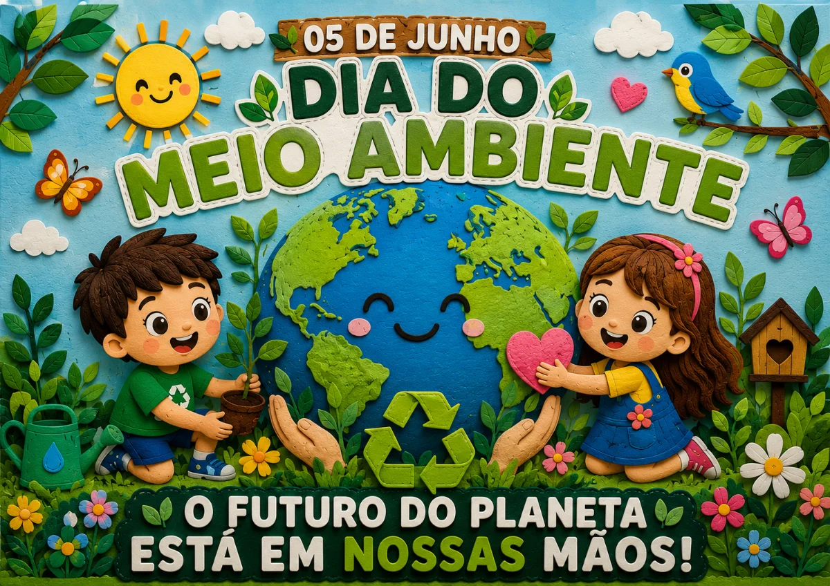 🌎✨ PAINEL DIA DO MEIO AMBIENTE ✨🌎 🍃 Um painel gigante. — capa do material