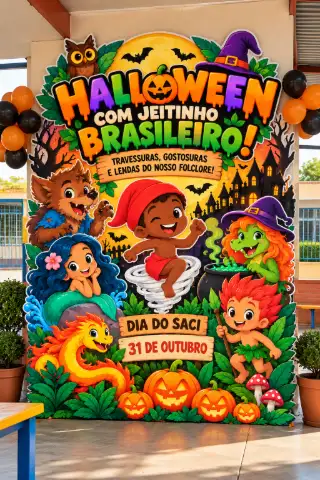 Painel Dia do Saci - Halloween com jeitinho Brasileiro — capa do material