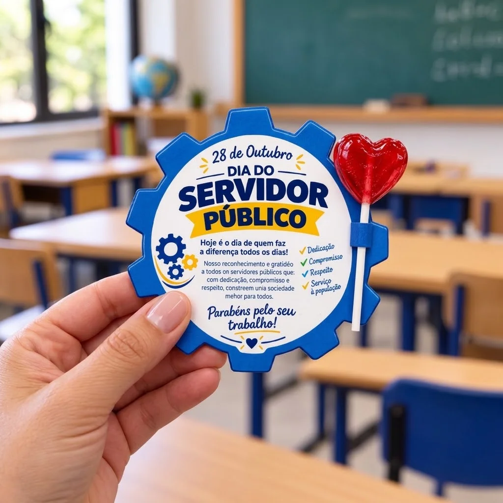 Painel Dia do Servidor Público + Cartão Lembrancinha — amostra 2: 🏫 ONDE UTILIZAR?