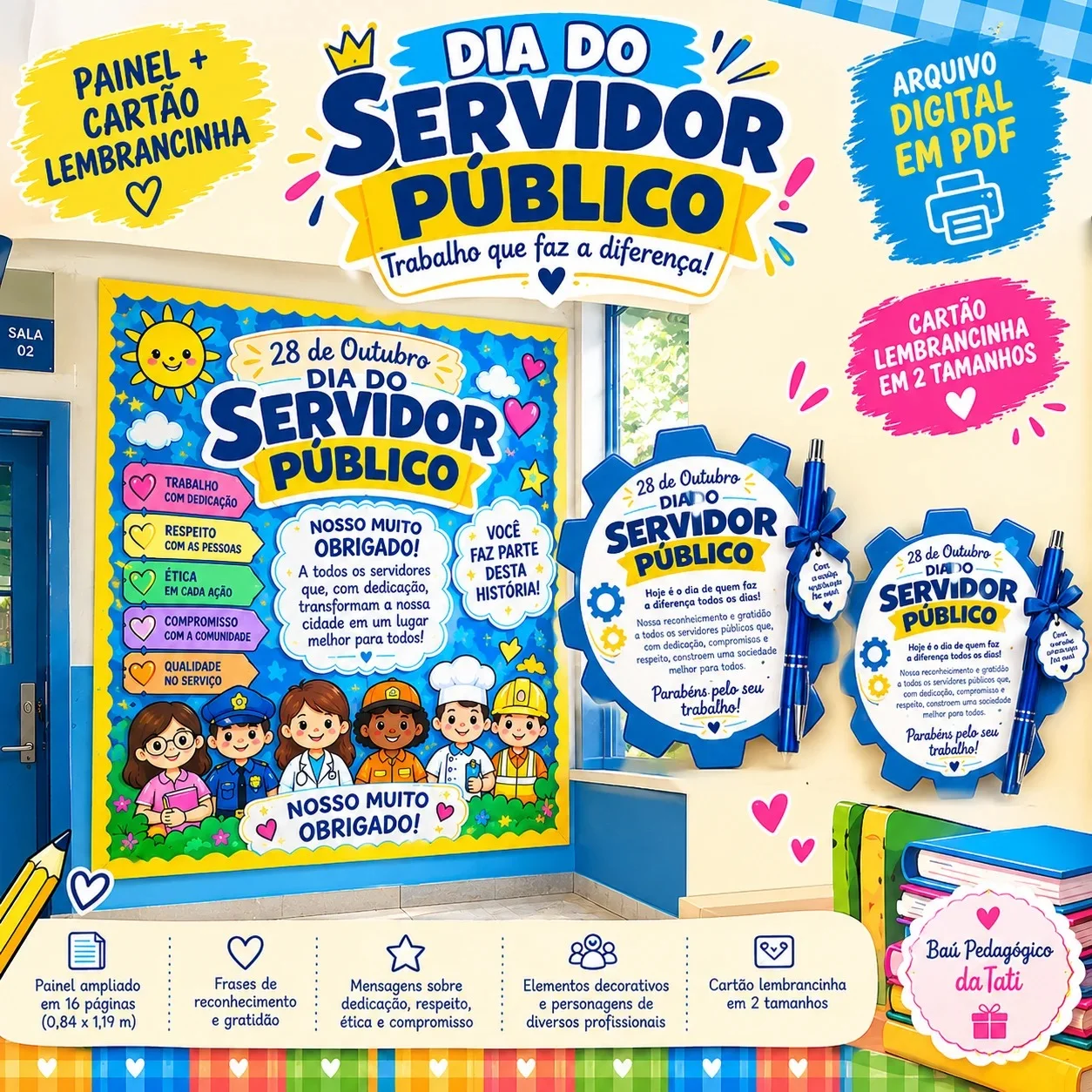 Painel Dia do Servidor Público + Cartão Lembrancinha — capa do material