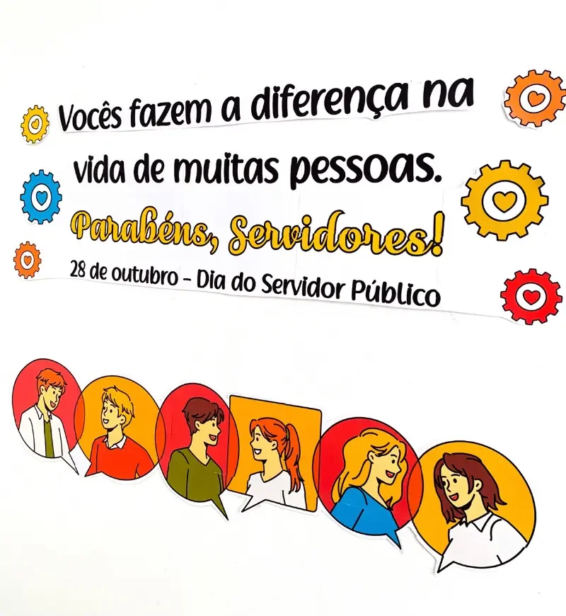 Painel Dia do Servidor Público em PDF | Homenagem — amostra 1: Painel Dia do Servidor Público