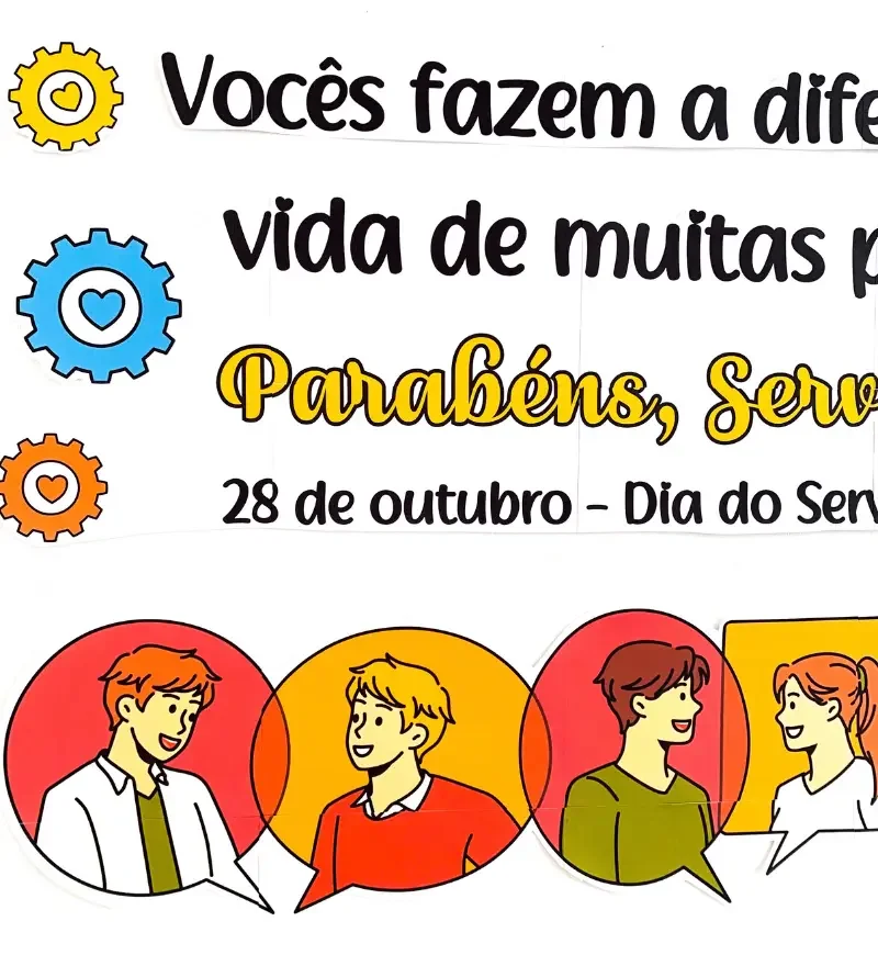 Painel Dia do Servidor Público em PDF | Homenagem — amostra 3: Um material pensado para tornar a homenagem ao servidor…