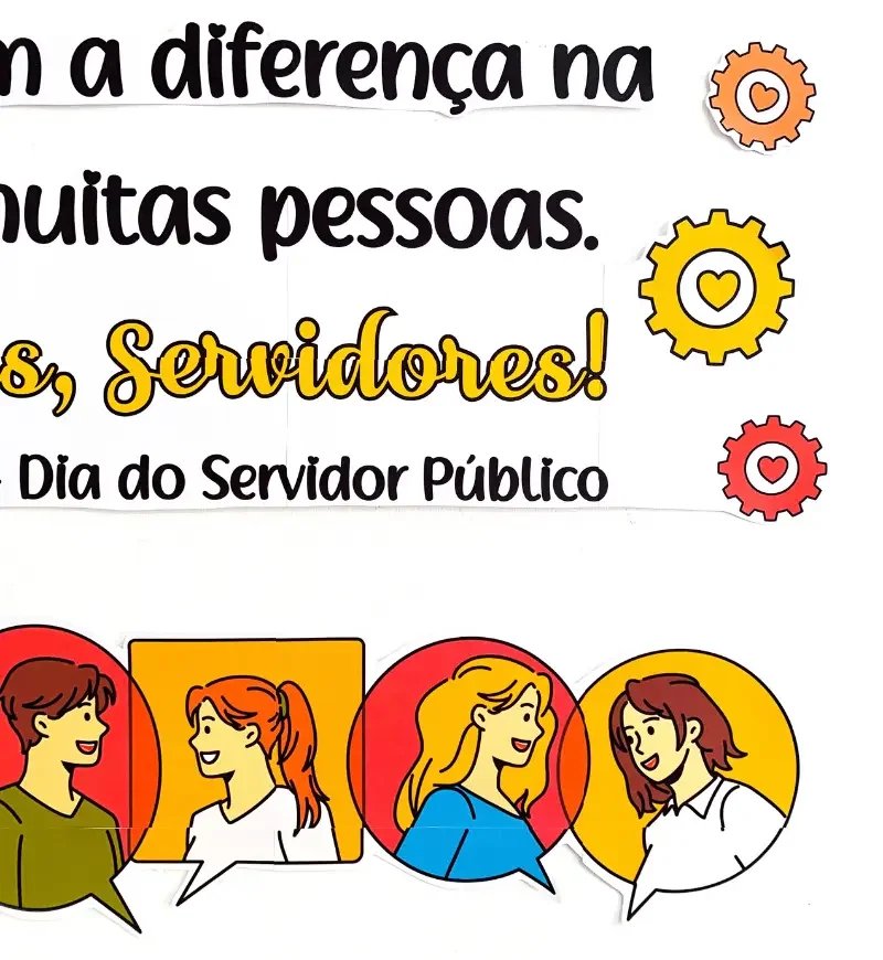 Painel Dia do Servidor Público em PDF | Homenagem — amostra 4: Painel Dia do Servidor Público em PDF para homenagear e…