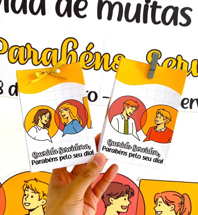 Painel Dia do Servidor Público em PDF | Homenagem — amostra 5: Painel Dia do Servidor Público em PDF para homenagear e…