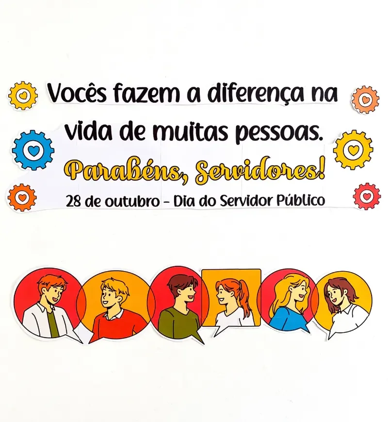 Painel Dia do Servidor Público em PDF | Homenagem — capa do material