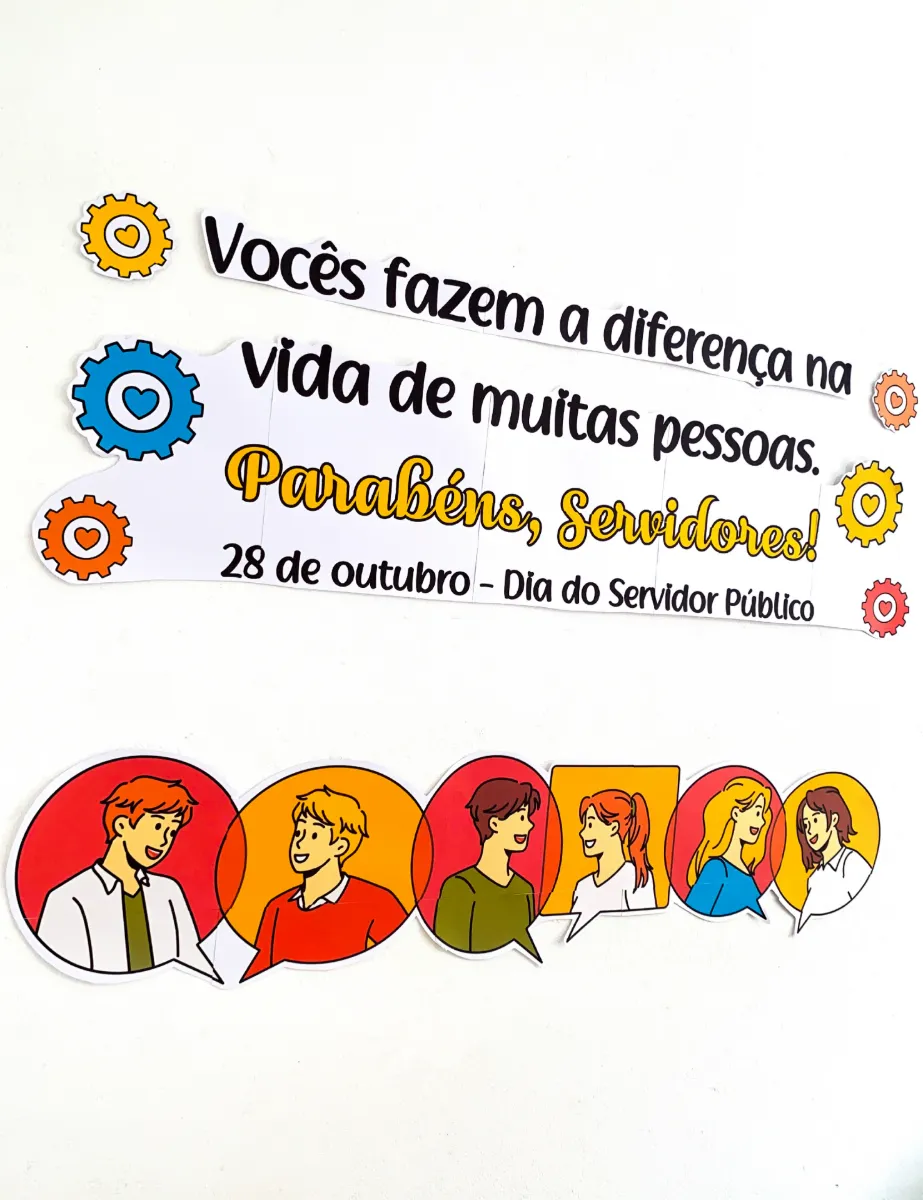 Painel Dia do Servidor Público para Imprimir em PDF com Sacolinha de Lembrancinha — Atividades para Educação Infantil: Uma…