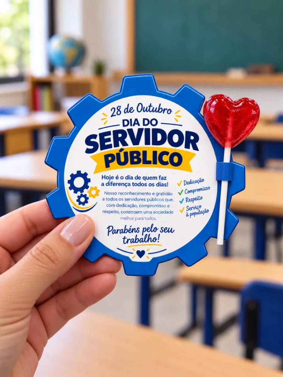 Painel Dia do Servidor Público para Imprimir em PDF — amostra 2: Painel Dia do Servidor Público em PDF para imprimir, com…