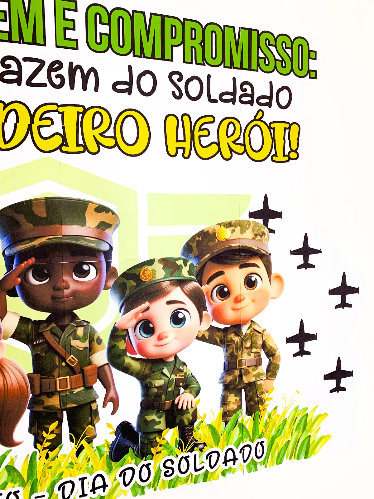 Painel Dia do Soldado - Honra, Coragem e Compromisso — amostra 6: Honra, coragem e compromisso: três palavras que valem uma…
