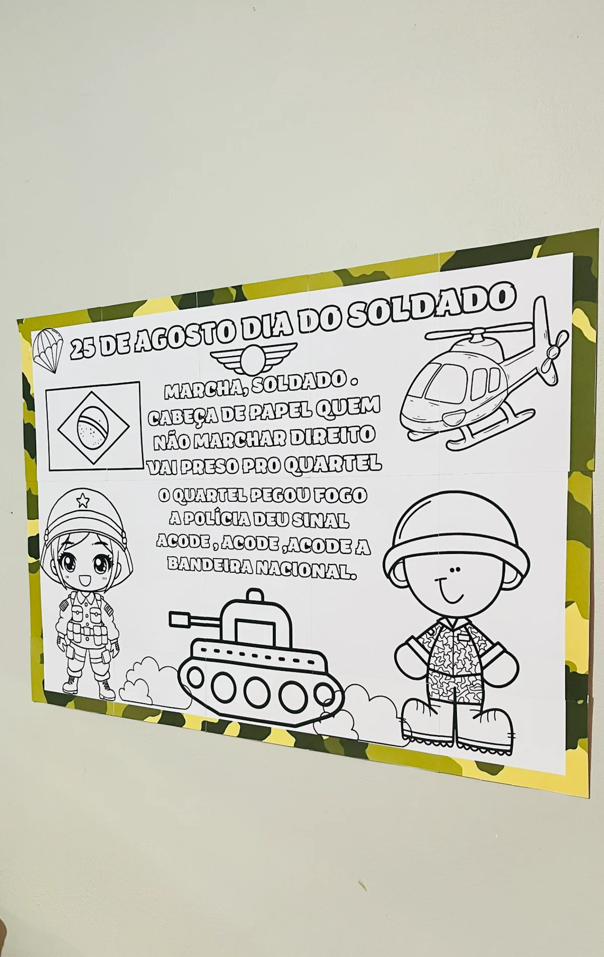 Painel dia do soldado para colorir – PDF para Imprimir — amostra 2: Sobre o PAINEL DIA DO SOLDADO PARA COLORIR