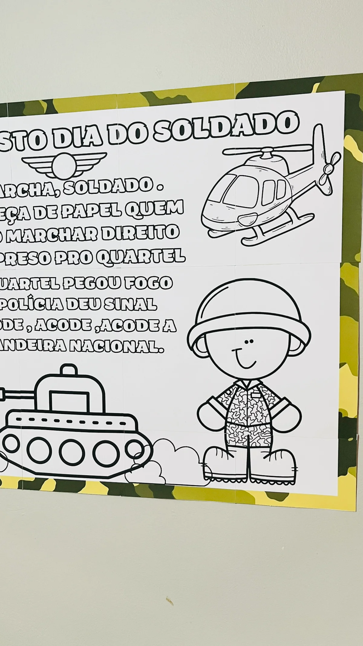 Painel dia do soldado para colorir – PDF para Imprimir — amostra 4: Transforme o aprendizado em um momento lúdico e cheio…