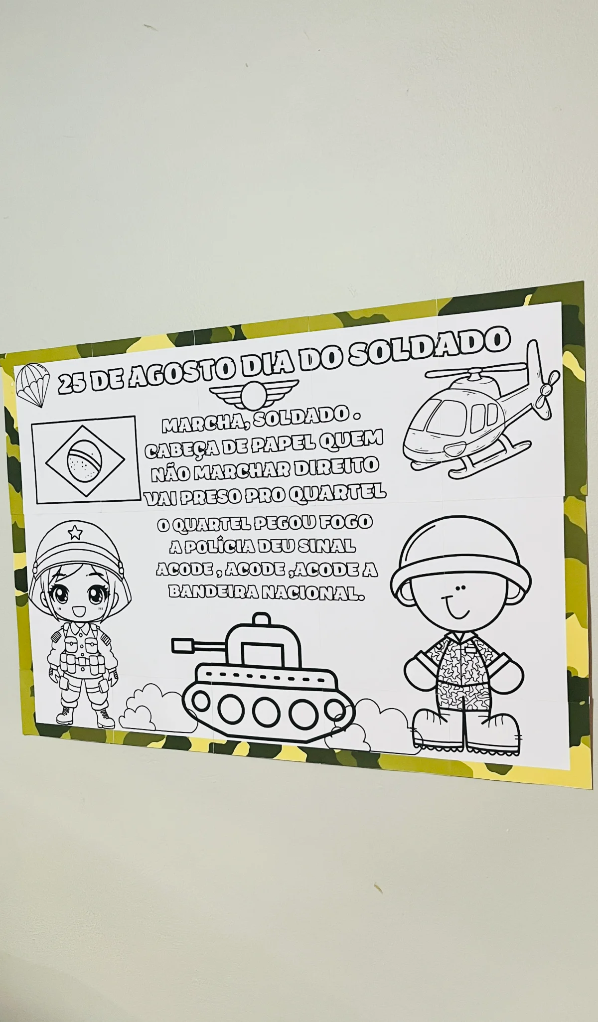 Painel dia do soldado para colorir – PDF para Imprimir — amostra 5: Transforme o aprendizado em um momento lúdico e cheio…