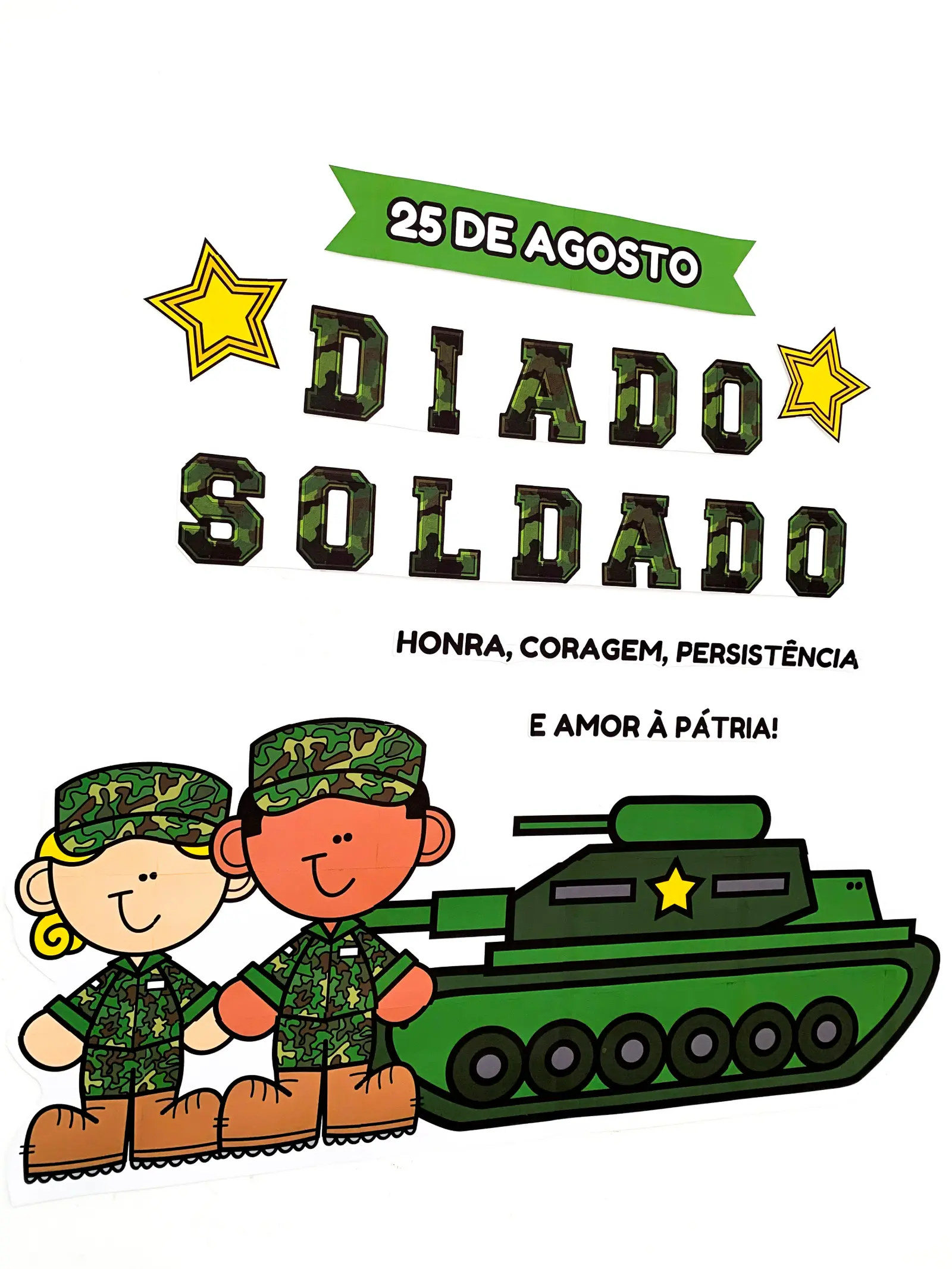 Painel Dia do Soldado – PDF para Imprimir | Educação Infantil — amostra 4: Uma proposta encantadora para decorar a sala de…