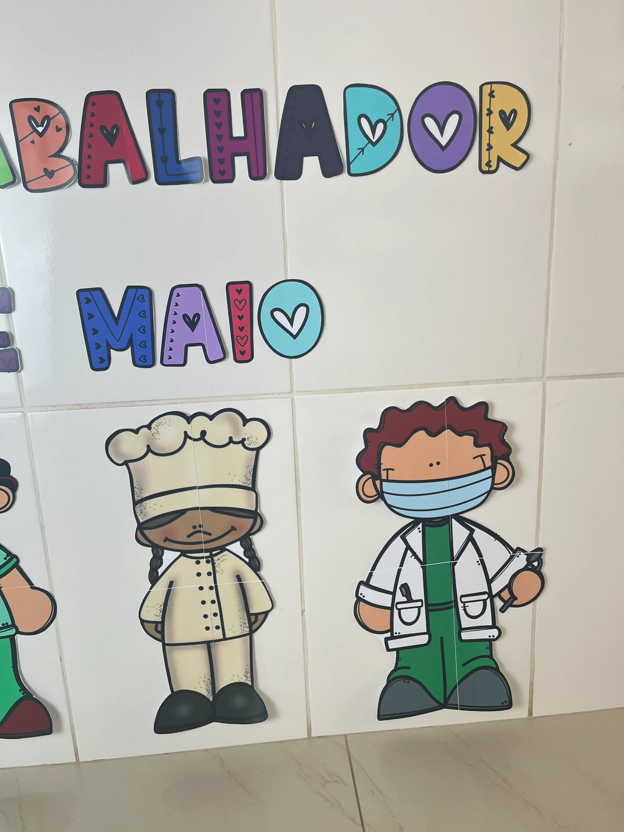 PAINEL DIA DO TRABALHADOR - ANOS INICIAIS — amostra 4: Uma proposta linda para decorar a escola e trabalhar com as crianças…