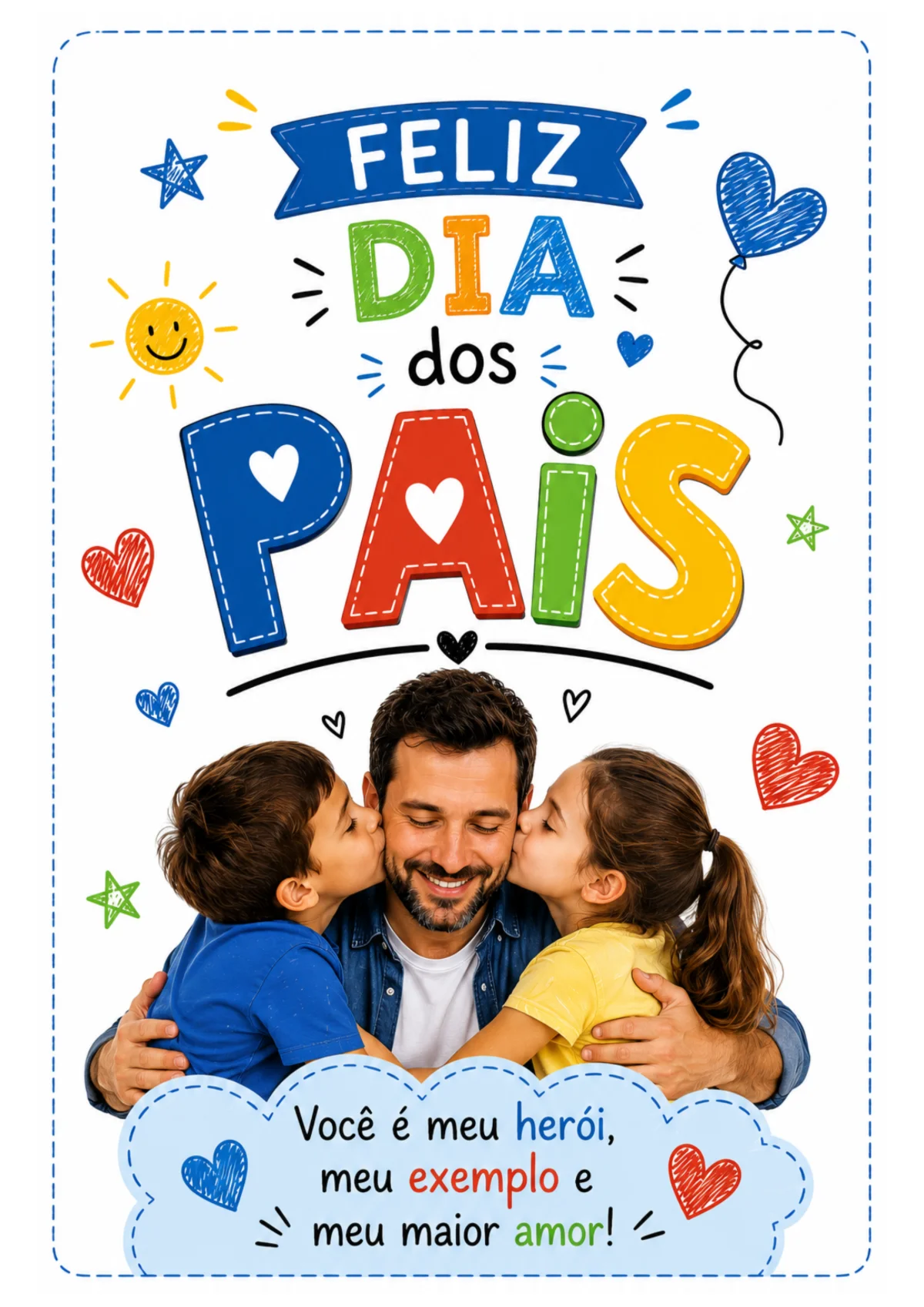 💙👔 PAINEL DIA DOS PAIS – 16 FOLHAS A4 👨‍👧‍👦✨ — capa do material