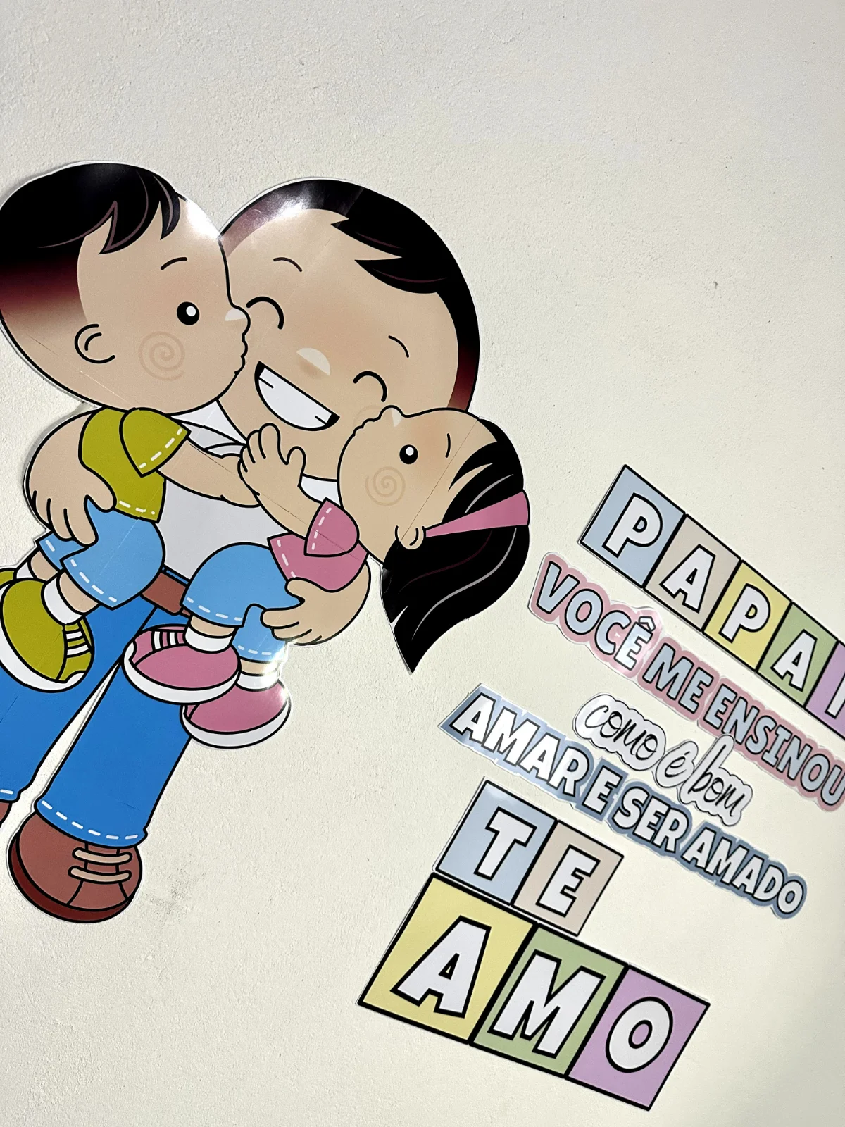 Painel Dia dos Pais – Material Pedagógico — amostra 5: O Painel Dia dos Pais inclui a frase: "PAPAI, VOCÊ ME ENSINOU COMO É…