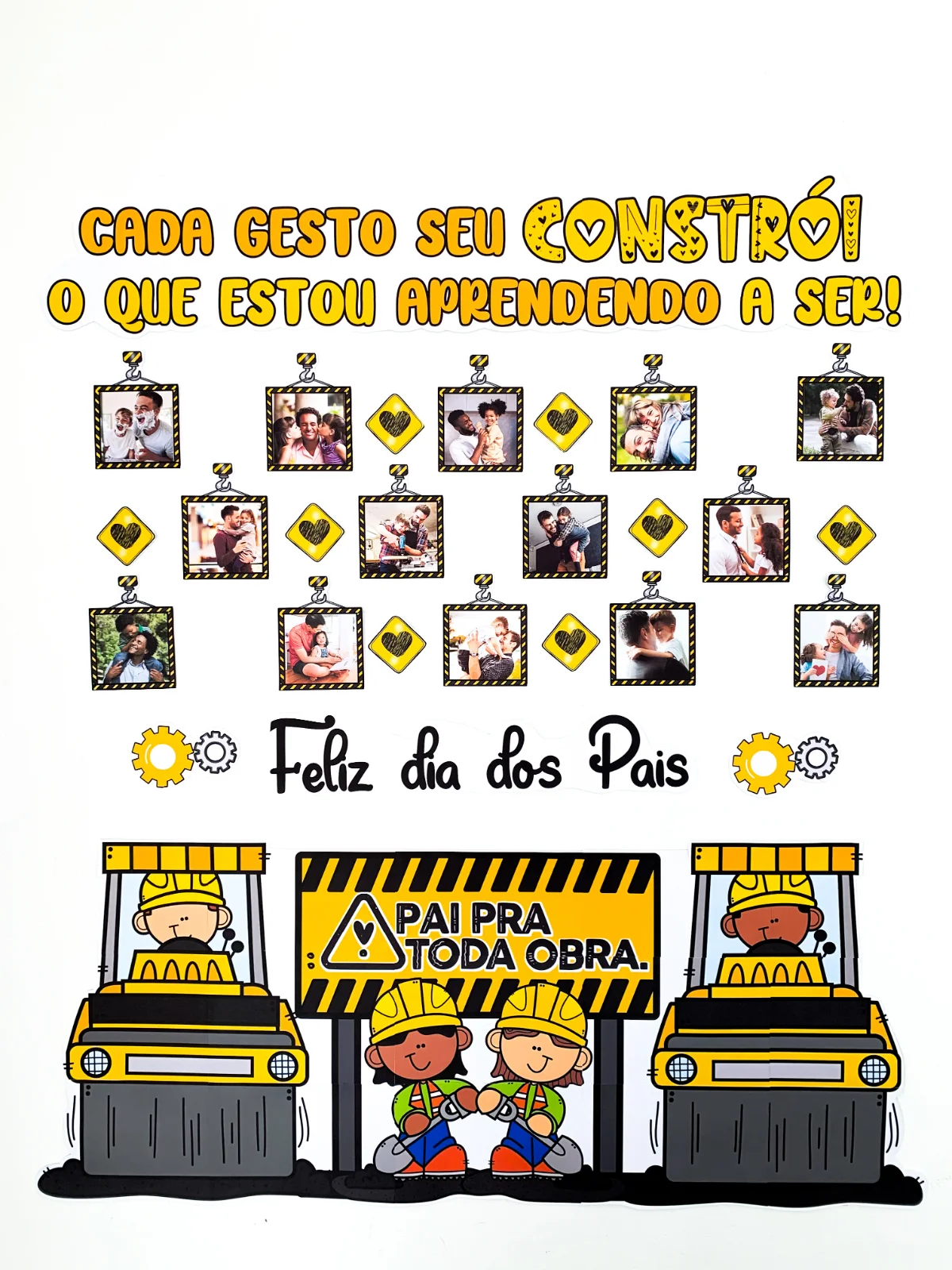 Painel Dia dos Pais – Pai pra Toda Obra – PDF para Imprimir — Alfabetização para Educação Infantil: Celebre o Dia dos Pais…