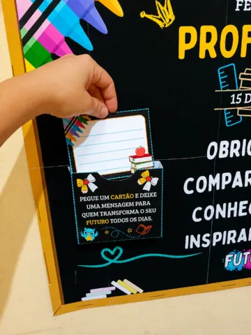 Painel Dia dos Professores – 15 de Outubro — amostra 1: Uma proposta afetiva, interativa e com mensagem de homenagem aos…