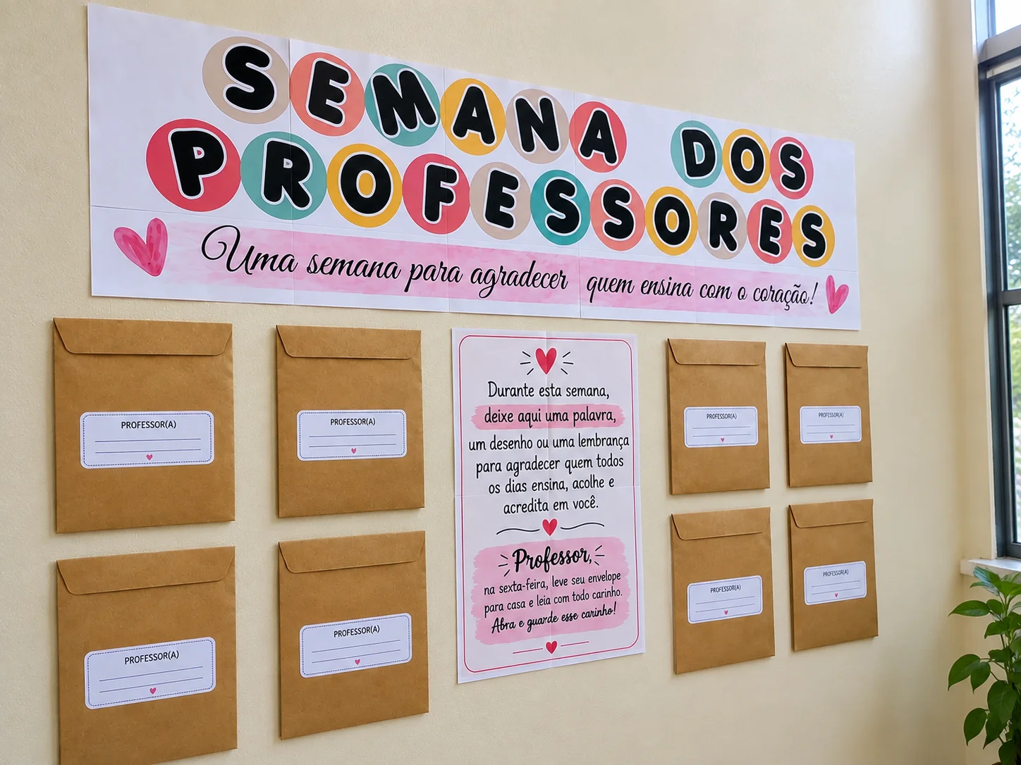 Painel Dia dos Professores - 15 de outubro — amostra 1: Painel Dia dos Professores para envolver alunos e famílias em uma…