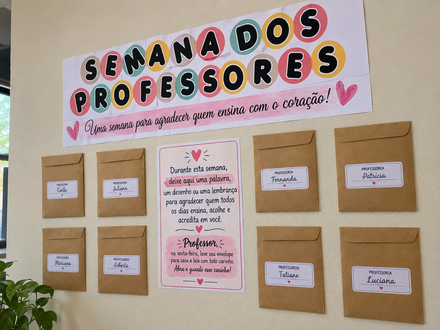 Painel Dia dos Professores - 15 de outubro — amostra 3: Painel Dia dos Professores para envolver alunos e famílias em uma…