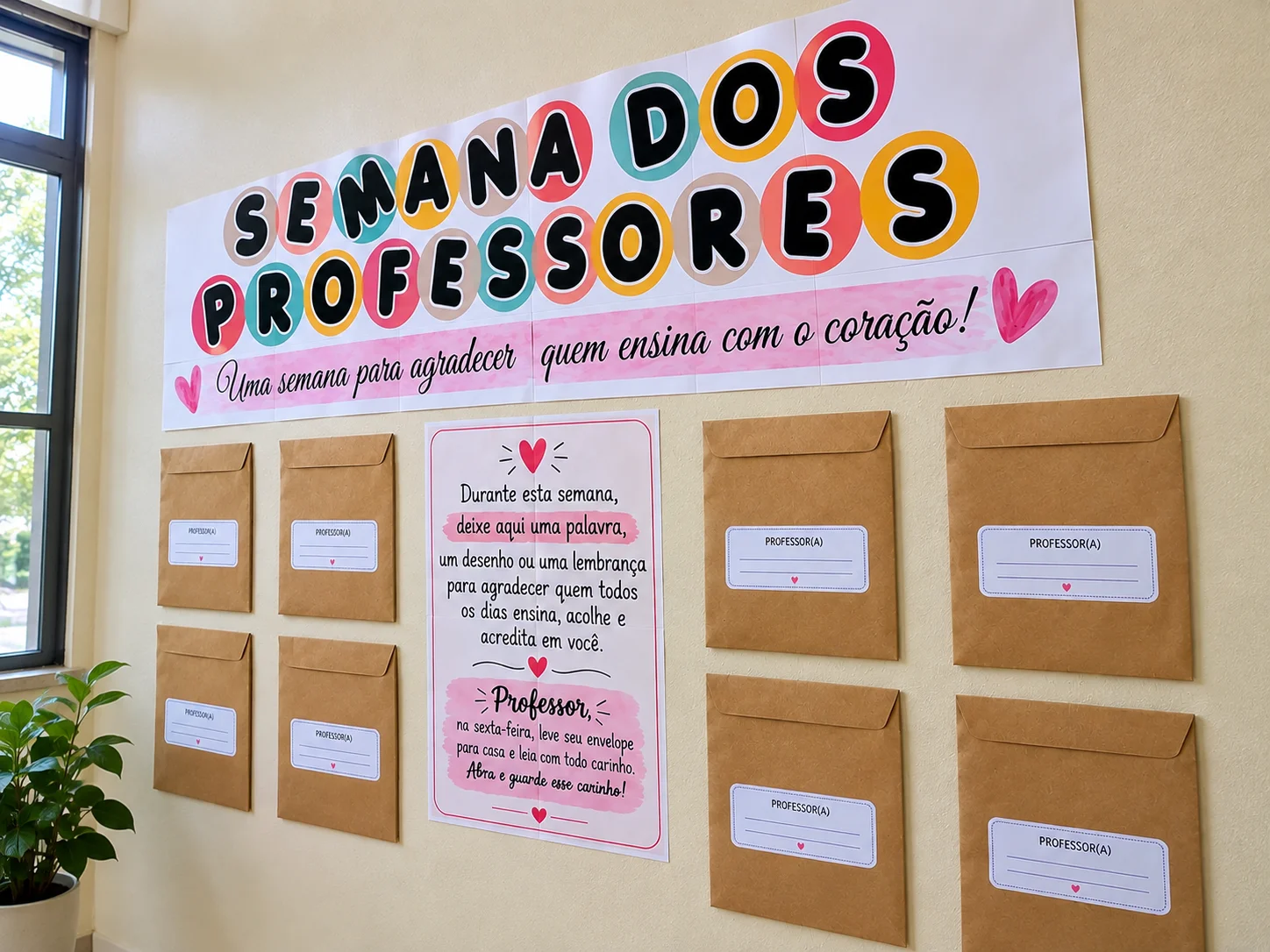 Painel Dia dos Professores - 15 de outubro — amostra 4: Painel Dia dos Professores para envolver alunos e famílias em uma…