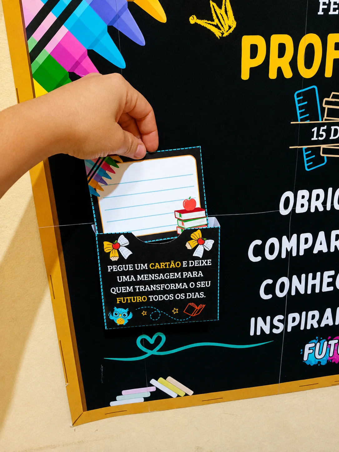 Painel Dia dos Professores – 15 de Outubro — amostra 1: Painel Dia dos Professores – 15 de Outubro