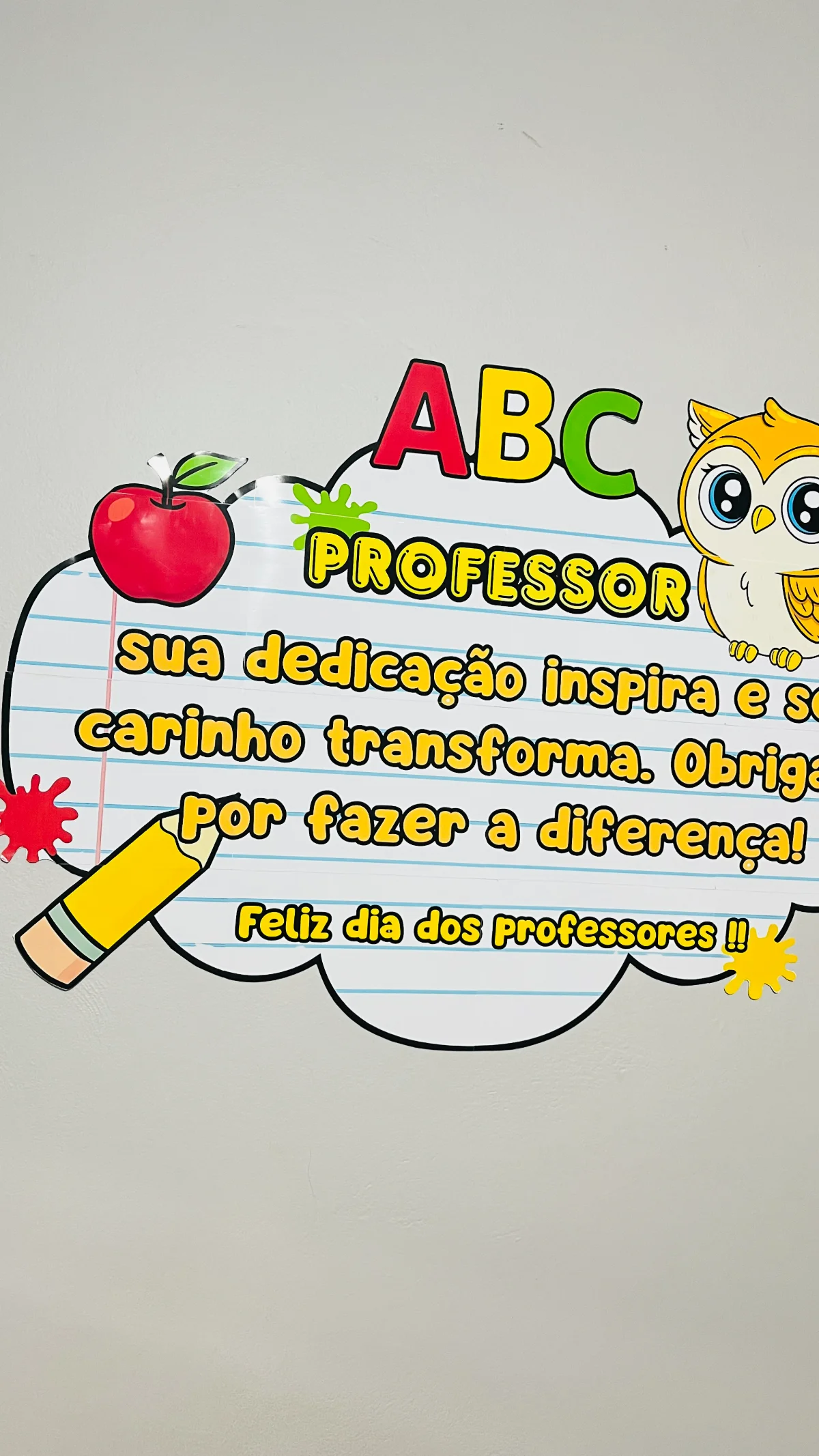 Painel Dia dos Professores ABC – PDF para Imprimir — amostra 3: 🌸Neste Dia dos Professores, celebramos aqueles que, com…