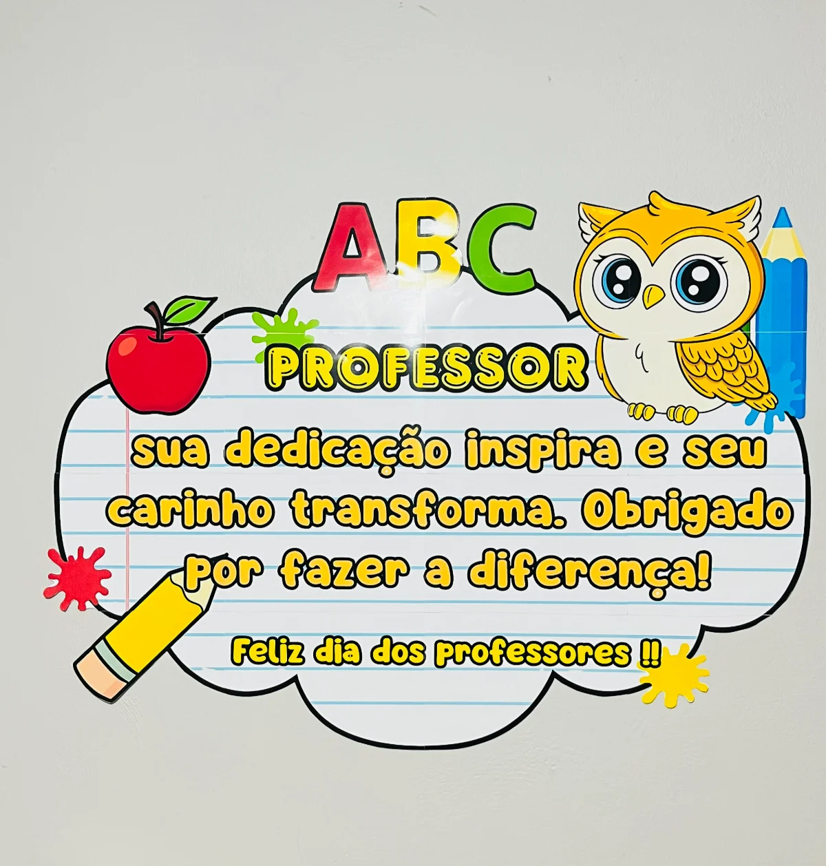 Painel Dia dos Professores ABC – PDF para Imprimir — amostra 5: 🌸Neste Dia dos Professores, celebramos aqueles que, com…