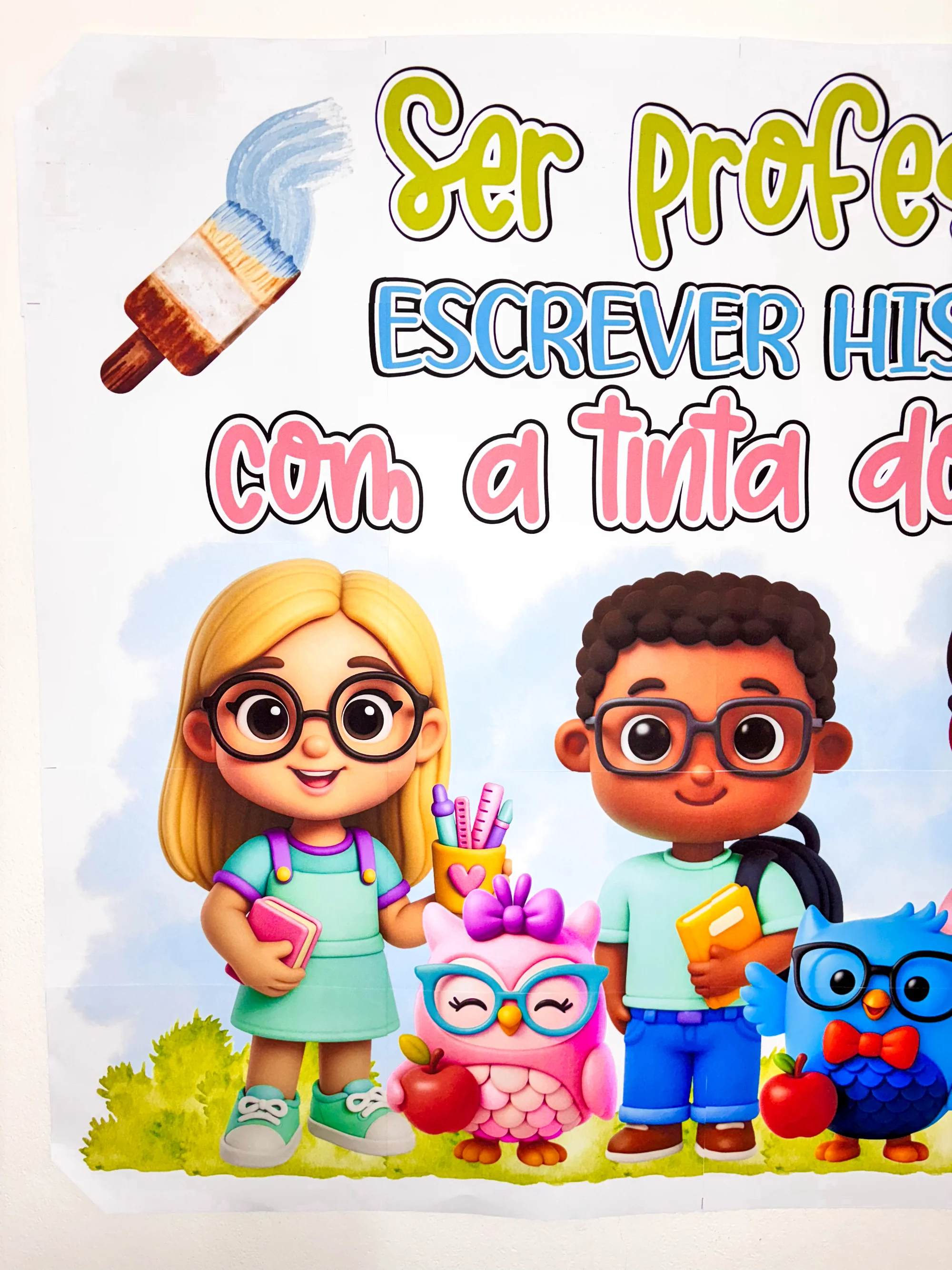Painel Dia dos Professores (Ampliado em 25 Folhas A4) — amostra 5: Painel do Dia dos Professores em PDF