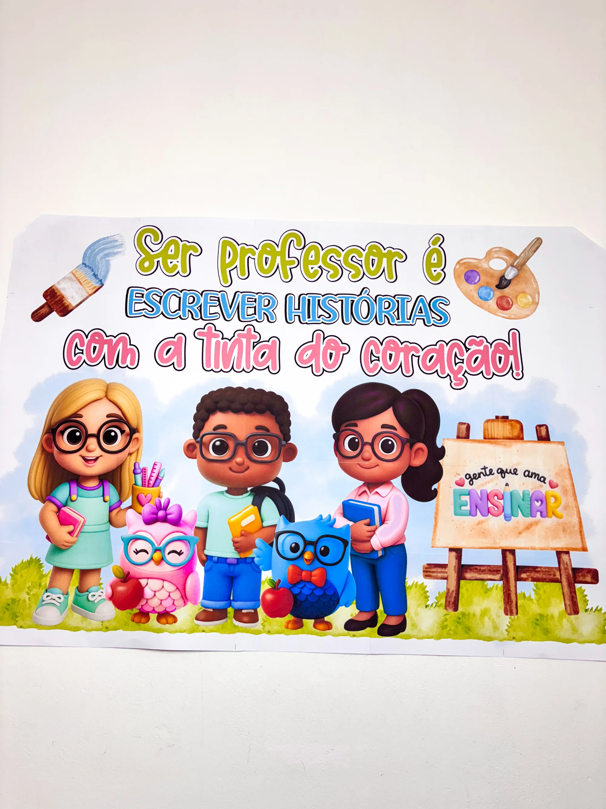 Painel Dia dos Professores (Ampliado em 25 Folhas A4) — amostra 7: Painel do Dia dos Professores em PDF