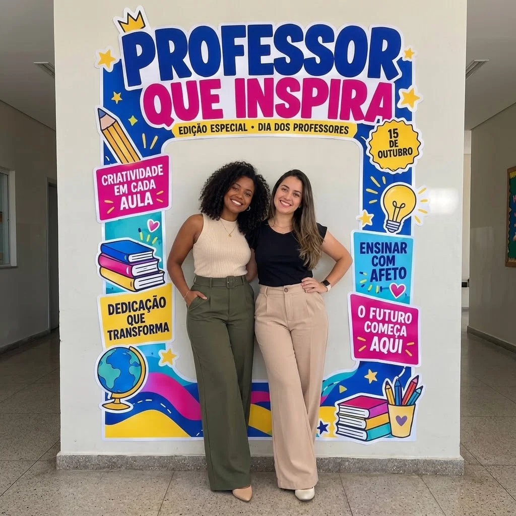 Painel Dia dos Professores | Capa de Revista para Fotos — amostra 1: 📸 UMA HOMENAGEM QUE RENDE BOAS MEMÓRIAS!