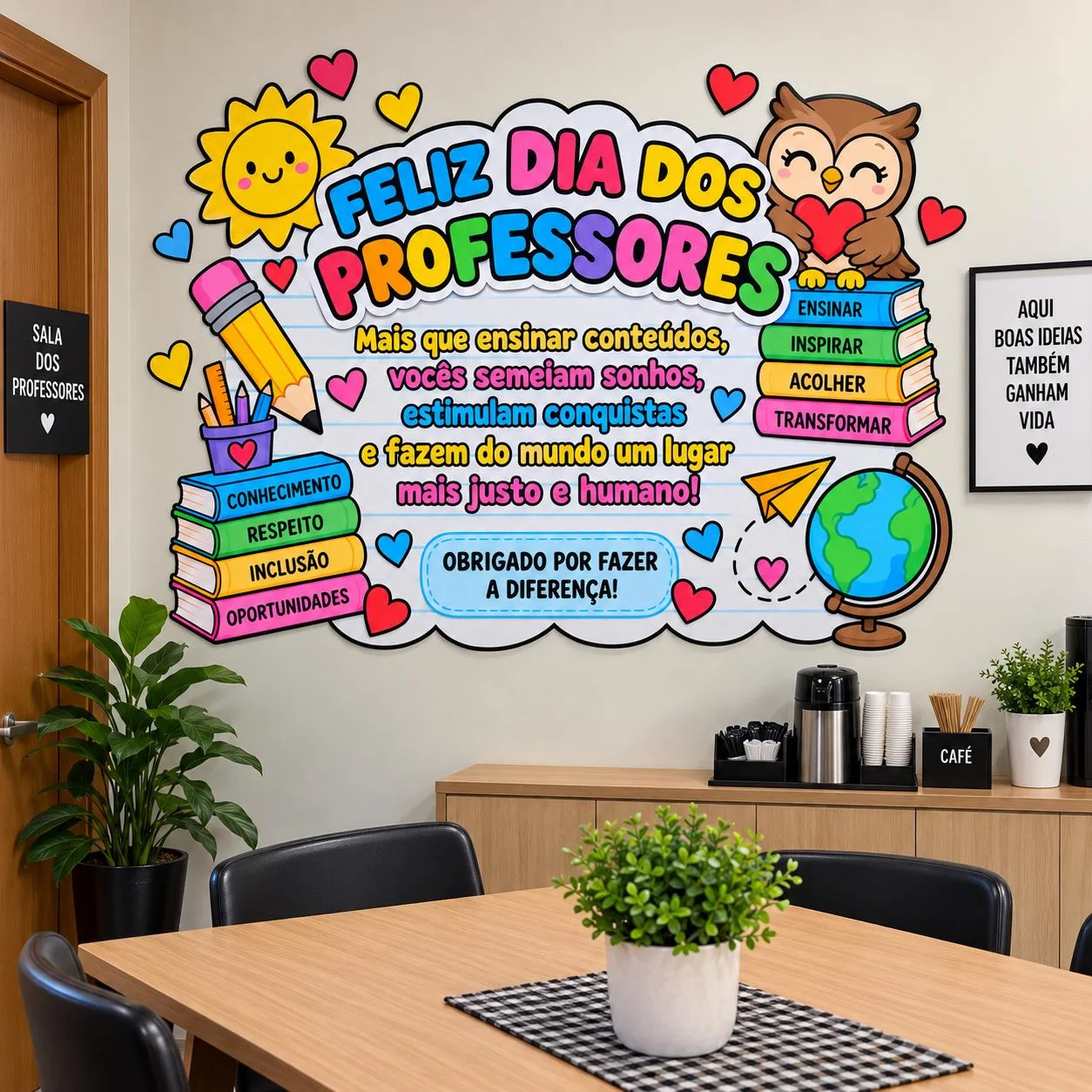 Painel dia dos Professores — capa do material